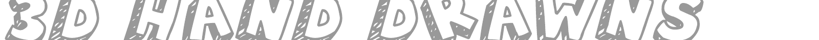 3D Hand Drawns font preview